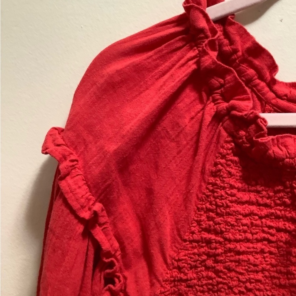 Free People Kiss & Tell Smocked Mini Dress #0012 - Picture 7 of 9